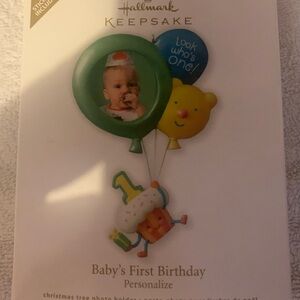 Hallmark Keepsake Ornament Photo Baby's 1st Birthday